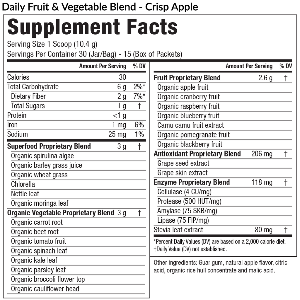 Daily Fruit & Vegetable Supplement