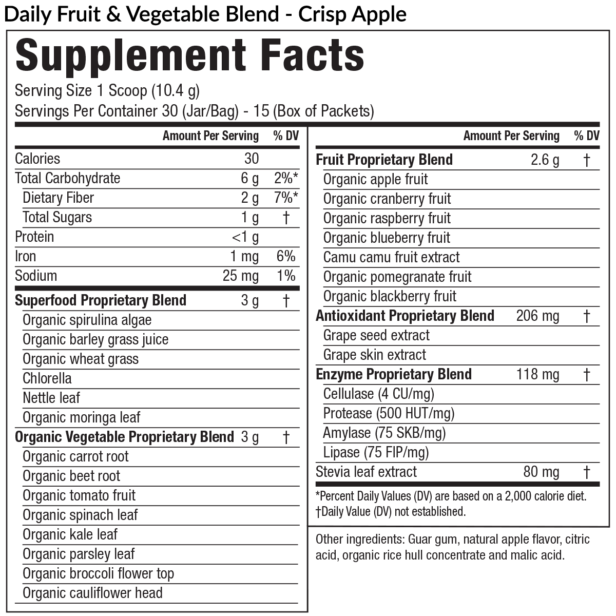 Daily Fruit & Vegetable Supplement